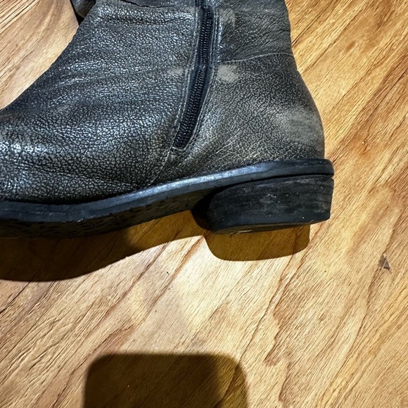 Anthropologie Miss Albright Women’s Pebbled Primped Leather Ruffle Tall Boots - Picture 9 of 13